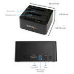 StarTech.com Dual Bay Hard Drive Duplicator, Standalone USB 3.0 (5 Gbps) / eSATA to 2.5/3.5" SATA III HDD/SSD Cloner/Copier, Hard Drive Docking Station, Hard Disk Cloner