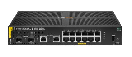 HPE Aruba Networking CX 6100 12G Class4 PoE 2G/2SFP+ 139W Switch