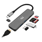 Adesso AUH-4020 laptop dock/port replicator Thunderbolt 3 Aluminium