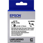 Epson C53S654904/LK-4WBA5 Heat Shrink Tubes black on white 5mm x 2,5m for Epson LabelWorks 6-12mm/18mm/24mm