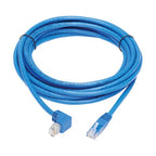 Tripp Lite N204-015-BL-DN Down-Angle Cat6 Gigabit Molded UTP Ethernet Cable (RJ45 Right-Angle Down M to RJ45 M), Blue, 15 ft. (4.57 m)