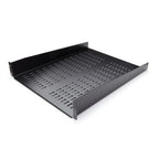StarTech.com 2U Server Rack Shelf - Universal Vented Rack Mount Cantilever Tray for 19" Network Equipment Rack & Cabinet - Heavy Duty Steel – Weight Capacity 50lb/23kg - 22" Deep Shelf, Black