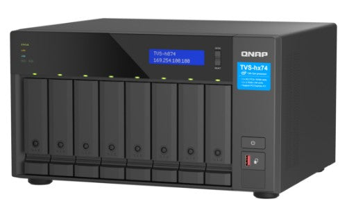 QNAP TVS-h874 NAS Tower Intel® Core™ i7 32 GB DDR4 0 TB QuTS hero Black