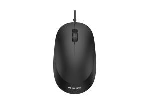 Philips SPK7207B - 2000 Series - mouse - ergonomic - right and left-handed - optical - 3 buttons - w