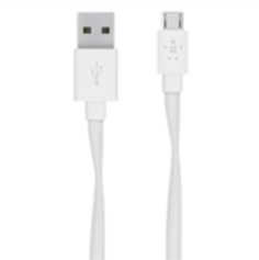 1m Flat USB Micro-USB Cable-white