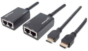 HDMI 1080p Over Ethernet Extender With Integrated Cables