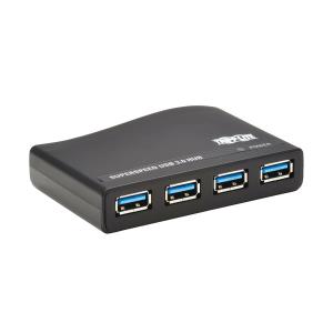 Tripp Lite 4-Port USB-A Mini Hub - USB 3.2 Gen 1, International Plug Adapters - Hub - 4 x USB 3.2 Ge