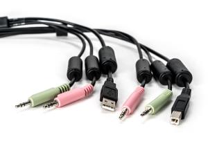 Cable Assy 1-USB/2-audio 10 Ft