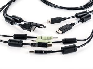 Cable 2-DisplayPort/1-USB/1-audio 6ft (sc940d)