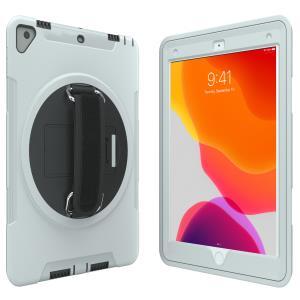 Protective Case W/ Built-in 360 Rotatable Grip Kickstand iPad White