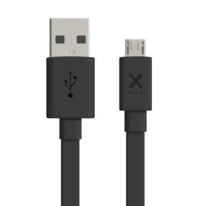 Flat Cable - USB - Micro USB - 1m - Black