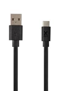 Flat Cable - USB - USB-c - 1m - Black
