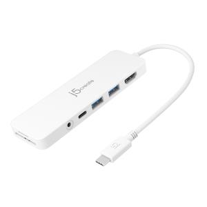 USB-C Lightweight Multi Adapter - 2x USB Type-a 1x USB-c 1x SD 1x microsd 1x Hdmi 1x 3.5 Combo With Power Delivery - White