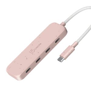 USB-c Hub - USB-c To 4x USB Type-c Gen 2 Hub - Misty Rose