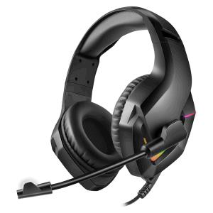 Varr Gaming RGB Headphones 50mm Speakers Mic 3.5mm USB Black